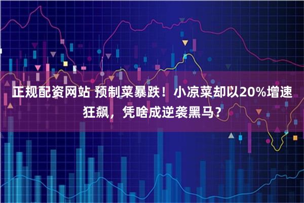 正规配资网站 预制菜暴跌！小凉菜却以20%增速狂飙，凭啥成逆袭黑马？